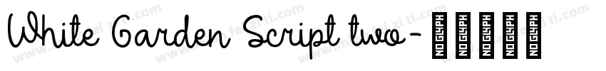 White Garden Script two字体转换